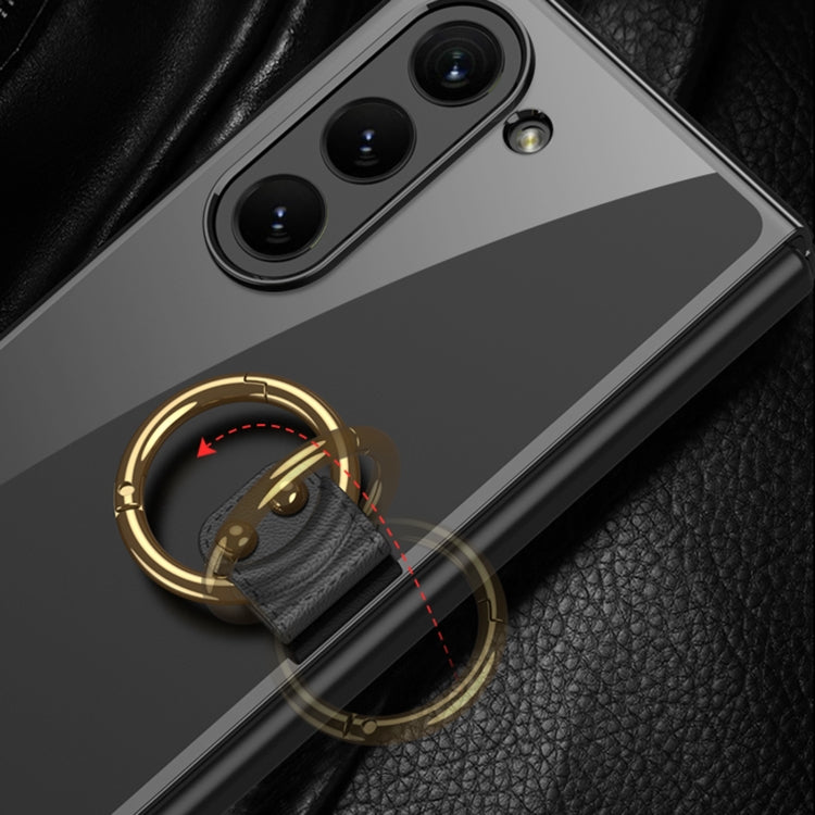 For Samsung Galaxy Z Fold5 GKK Electroplating Phone Case with Ring(Black) - free shipping - PMC TechLife - Order now!