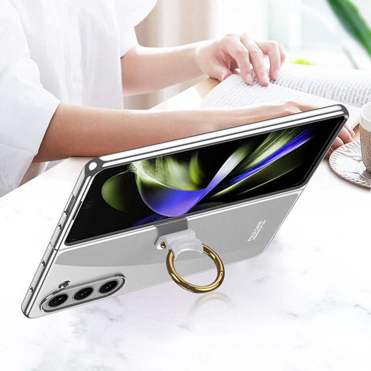For Samsung Galaxy Z Fold5 GKK Electroplating Phone Case with Ring(Silver) - free shipping - PMC TechLife - Order now!