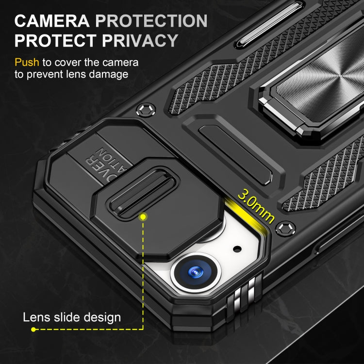 For iPhone 15 Plus Armor PC + TPU Camera Shield Phone Case(Black) - free shipping - PMC TechLife - Order now!