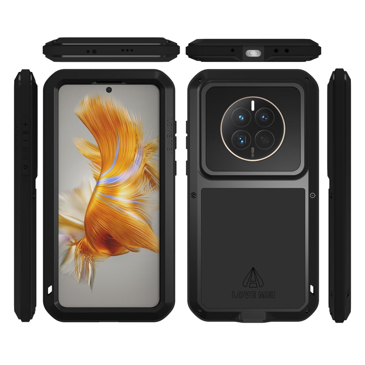 For Huawei P60 / P60 Pro / P60 Art LOVE MEI POWERFUL Metal Shockproof Life Waterproof Dustproof Phone Case(Black) - Huawei Cases by LOVE MEI | Online Shopping South Africa | PMC Jewellery | Buy Now Pay Later Mobicred