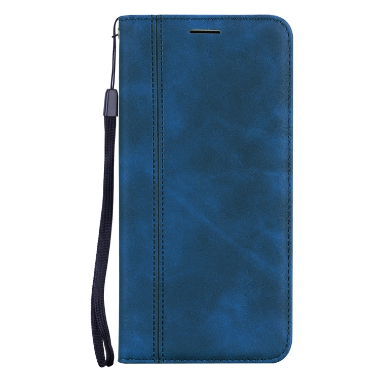 For Honor X8 5G/Play6C 5G/X6 4G/X6S/70 Lite Frosted Business Magnetic Horizontal Flip PU Phone Case(Blue) - Honor Cases by PMC Jewellery | Online Shopping South Africa | PMC Jewellery