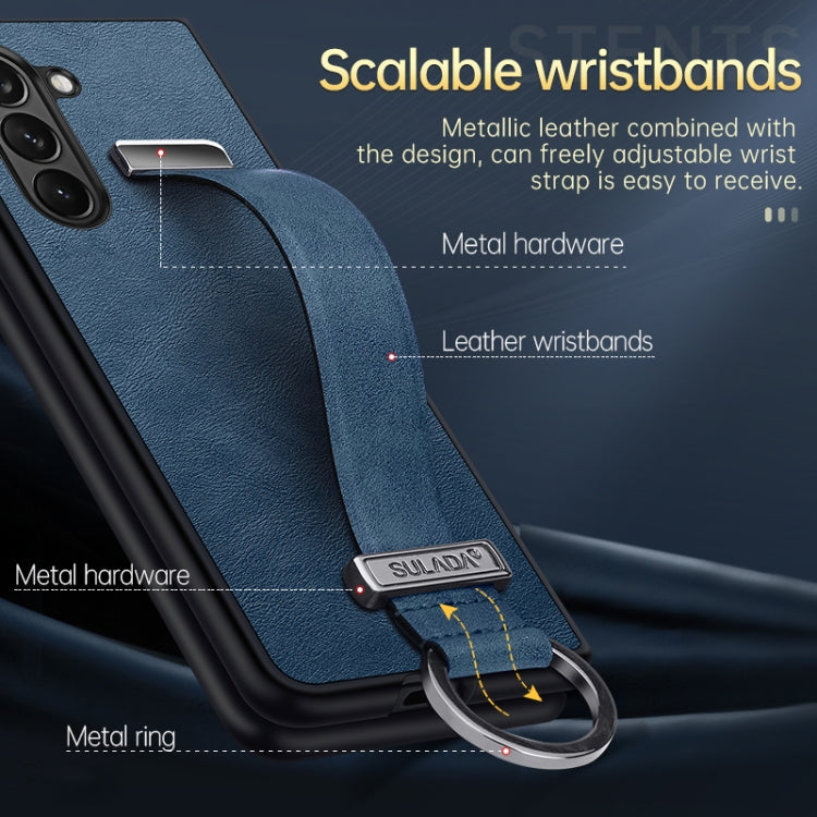 For Samsung Galaxy Z Fold5 SULADA PC + Leather Texture Skin Feel Shockproof Phone Case(Red) - free shipping - PMC TechLife - Order now!