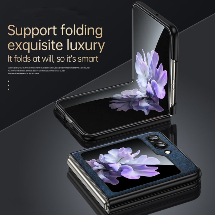 For Samsung Galaxy Z Flip5 SULADA Shockproof TPU + Handmade Leather Phone Case(Orange) - Galaxy Z Flip5 Cases by SULADA | Online Shopping South Africa | PMC TechLife | Buy Now Pay Later Mobicred