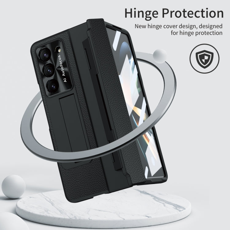 For Samsung Galaxy Z Fold5 5G Integrated Full Coverage Pen Slot Folding Phone Case with Stylus(Black) - free shipping - PMC TechLife - Order now!