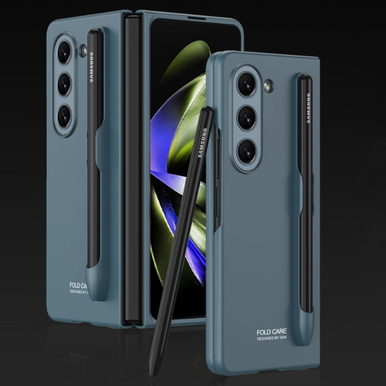 For Samsung Galaxy Z Fold5 GKK Ultra-thin Full Coverage Phone Flip Case with Pen Slot(Dark Green) - free shipping - PMC TechLife - Order now!