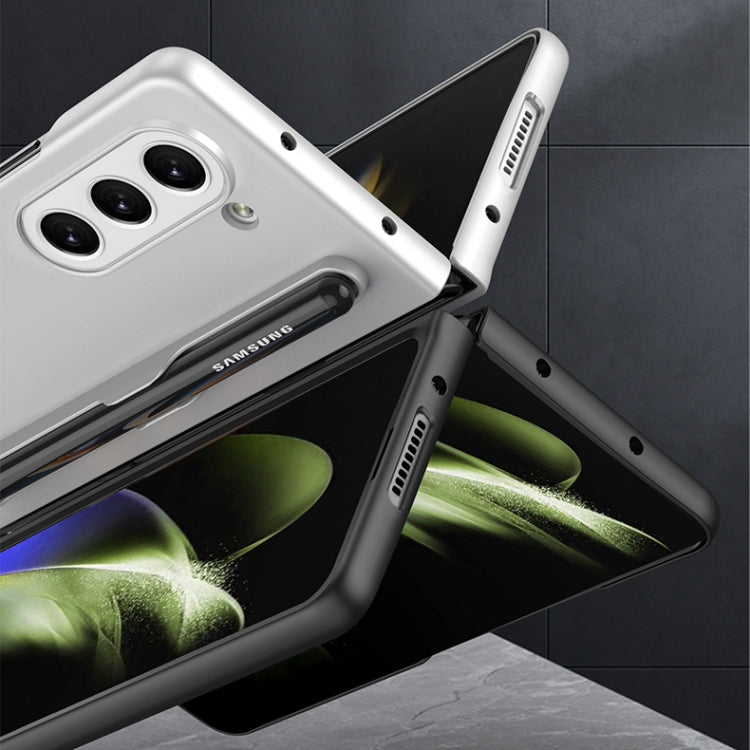 For Samsung Galaxy Z Fold5 GKK Ultra-thin Full Coverage Phone Flip Case with Pen Slot(Silver) - Galaxy Z Fold5 Cases by GKK | Online Shopping South Africa | PMC TechLife