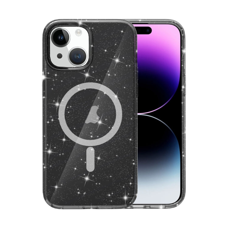 For iPhone 15 Terminator Style Glitter Powder MagSafe Magnetic Phone Case(Black) - free shipping - PMC TechLife - Order now!
