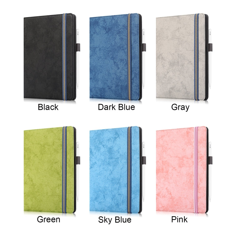 For 9-11 inch Marble Cloth Texture Horizontal Flip Universal Tablet PC Leather Case with Pen Slot & Holder(Black) - 10 - 11 inch by PMC TechLife | Online Shopping South Africa | PMC TechLife | Buy Now Pay Later Mobicred