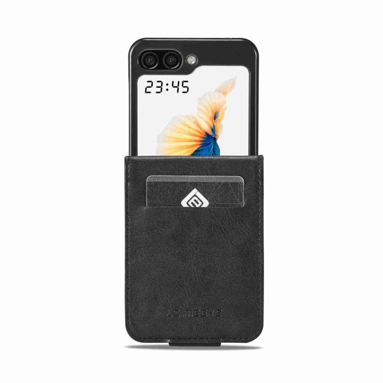 For Samsung Galaxy Z Flip5 LC.IMEEKE RFID Anti-theft Leather Phone Case(Black) - free shipping - PMC TechLife - Order now!