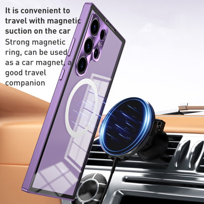 For Samsung Galaxy S22 Ultra 5G MagSafe HD Spring Buckle Metal Phone Case(Purple) - Galaxy S22 Ultra 5G Cases by PMC Jewellery | Online Shopping South Africa | PMC Jewellery