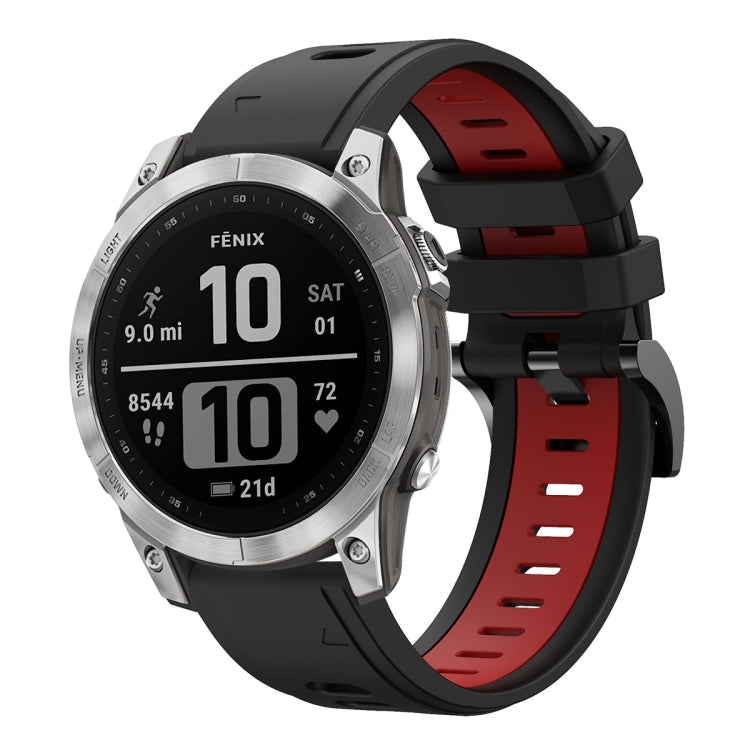 Compatible with Garmin Instinct 2 Solar Sports Two-Color Silicone Watch Band(Black+Red) - free shipping - PMC TechLife - Order now!