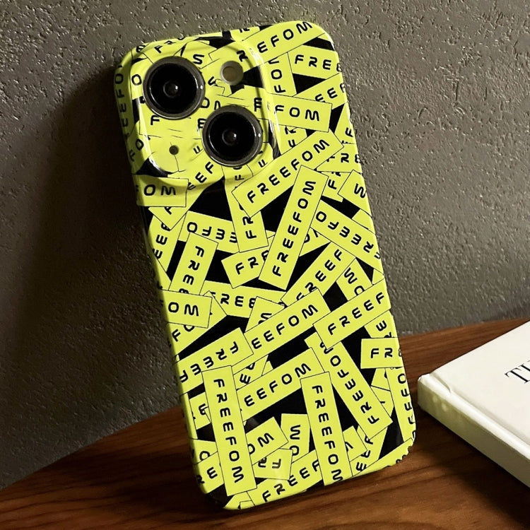 For iPhone 14 Painted Pattern Precise Hole PC Phone Case(Green Label) - iPhone 14 Cases by PMC TechLife | Online Shopping South Africa | PMC TechLife