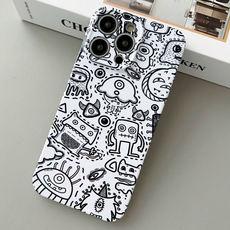 For iPhone 14 Pro Painted Pattern Precise Hole PC Phone Case(Block Monster) - iPhone 14 Pro Cases by PMC TechLife | Online Shopping South Africa | PMC TechLife