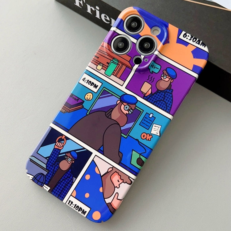 For iPhone 13 Pro Max Painted Pattern Precise Hole PC Phone Case(Working Uncle) - iPhone 13 Pro Max Cases by PMC TechLife | Online Shopping South Africa | PMC TechLife