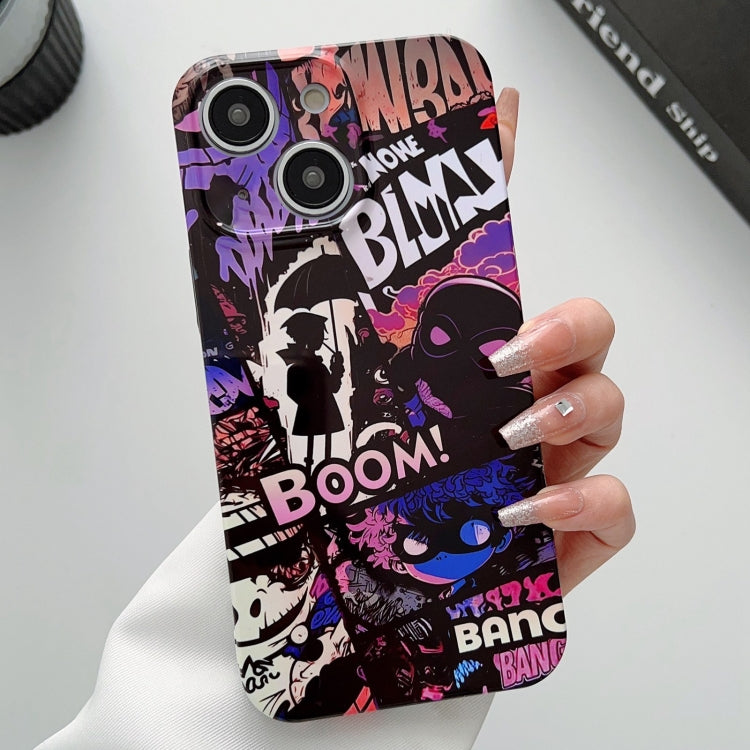 For iPhone 13 Painted Pattern Precise Hole PC Phone Case(Comics Umbrella Boy) - iPhone 13 Cases by PMC TechLife | Online Shopping South Africa | PMC TechLife