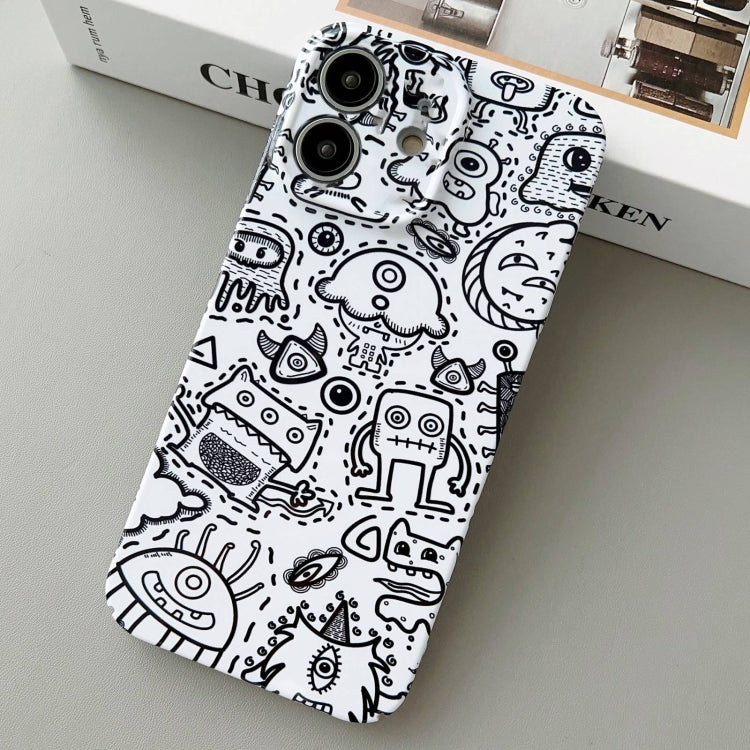For iPhone 12 Painted Pattern Precise Hole PC Phone Case(Block Monster) - iPhone 12 / 12 Pro Cases by PMC TechLife | Online Shopping South Africa | PMC TechLife