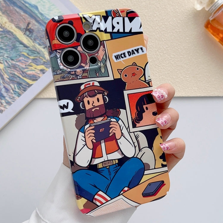 For iPhone 11 Pro Max Painted Pattern Precise Hole PC Phone Case(Vacationer) - iPhone 11 Pro Max Cases by PMC TechLife | Online Shopping South Africa | PMC TechLife