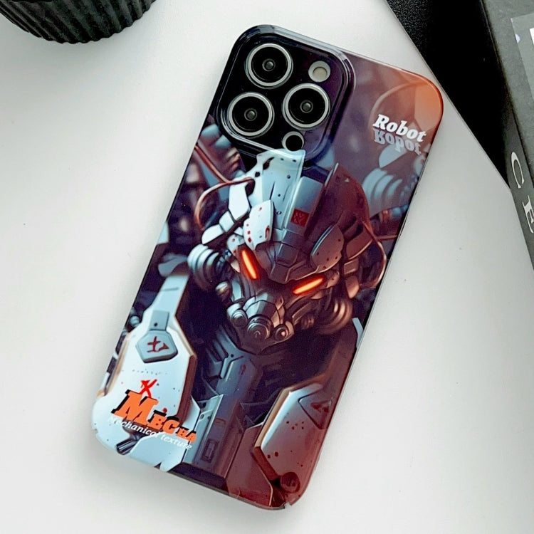 For iPhone 11 Pro Max Painted Pattern Precise Hole PC Phone Case(Orange Robot) - iPhone 11 Pro Max Cases by PMC TechLife | Online Shopping South Africa | PMC TechLife