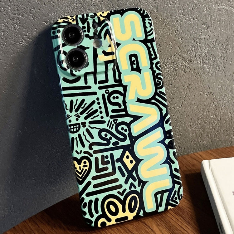 For iPhone 11 Painted Pattern Precise Hole PC Phone Case(Green SCR) - iPhone 11 Cases by PMC TechLife | Online Shopping South Africa | PMC TechLife