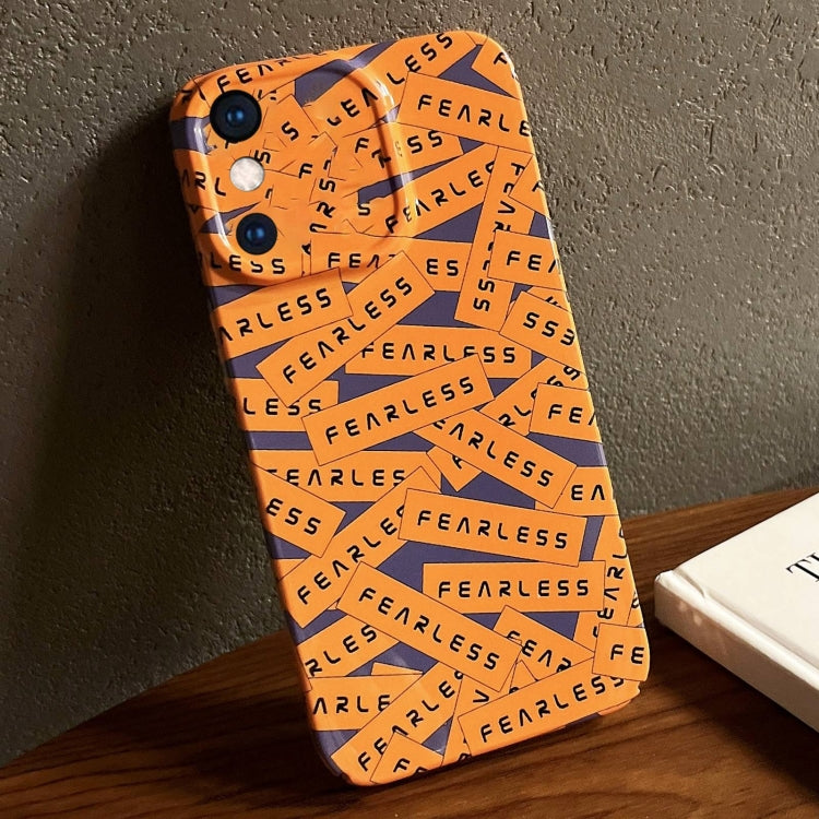 For iPhone XS Max Painted Pattern Precise Hole PC Phone Case(Orange Label) - More iPhone Cases by PMC TechLife | Online Shopping South Africa | PMC TechLife