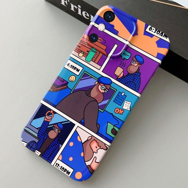 For iPhone XS Max Painted Pattern Precise Hole PC Phone Case(Working Uncle) - More iPhone Cases by PMC TechLife | Online Shopping South Africa | PMC TechLife