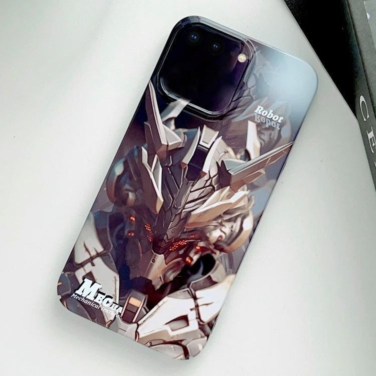 For iPhone 8 Plus / 7 Plus Painted Pattern Precise Hole PC Phone Case(Golden Robot) - More iPhone Cases by PMC TechLife | Online Shopping South Africa | PMC TechLife