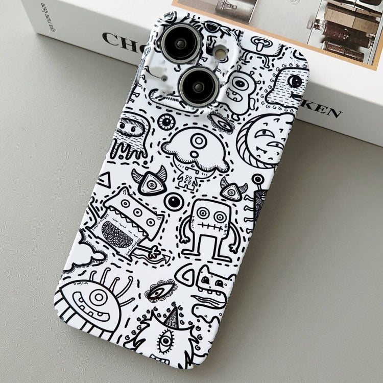 For iPhone 15 Plus Painted Pattern Precise Hole PC Phone Case(Block Monster) - iPhone 15 Plus Cases by PMC TechLife | Online Shopping South Africa | PMC TechLife