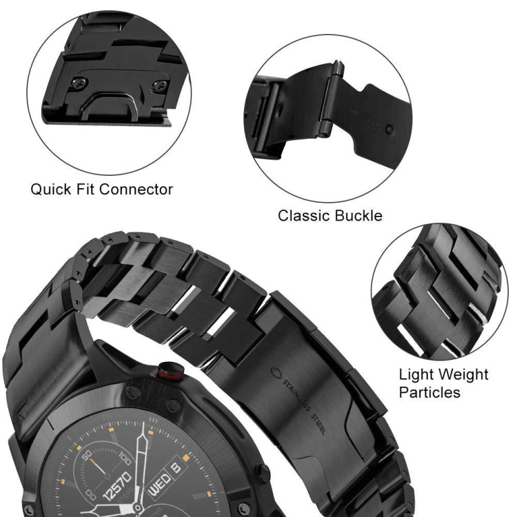 Compatible with Garmin Fenix 7 Pro 51mm Titanium Alloy Quick Release Watch Band(Black) - Watch Bands by PMC TechLife | Online Shopping South Africa | PMC TechLife | Buy Now Pay Later Mobicred