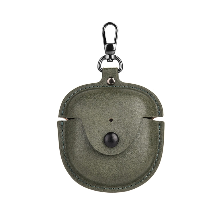 For Bose QuietComfort Earbuds II Leather TWS Earphone Protective Case with Hook(Green) - Other Earphone Case by PMC TechLife | Online Shopping South Africa | PMC TechLife