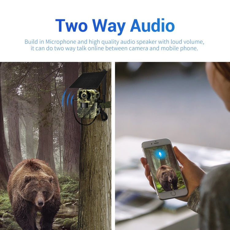 ESCAM QF380 4MP Network Solar PIR Alert Smart Wildlife Hunting Camera, 4G:AU Version(Camouflage) - free shipping - PMC TechLife - Order now!