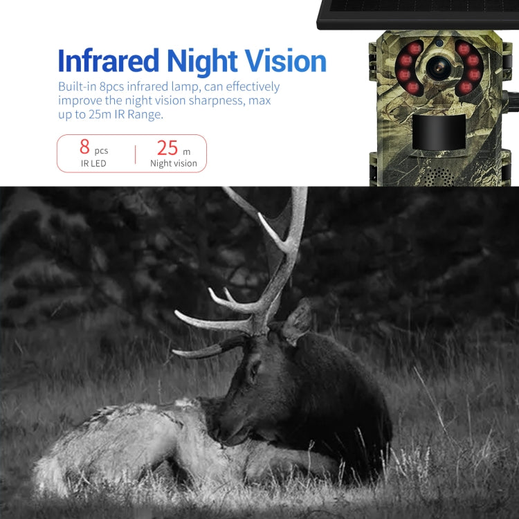 ESCAM QF380 4MP Network Solar PIR Alert Smart Wildlife Hunting Camera, 4G:AU Version(Camouflage) - free shipping - PMC TechLife - Order now!