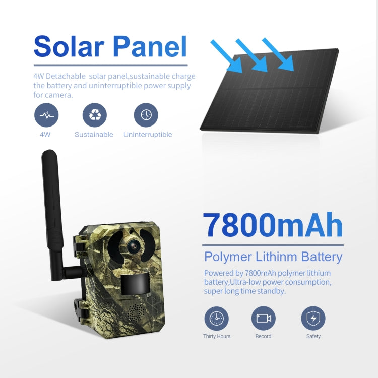 ESCAM QF380 4MP Network Solar PIR Alert Smart Wildlife Hunting Camera, 4G:US Version(Camouflage) - free shipping - PMC TechLife - Order now!