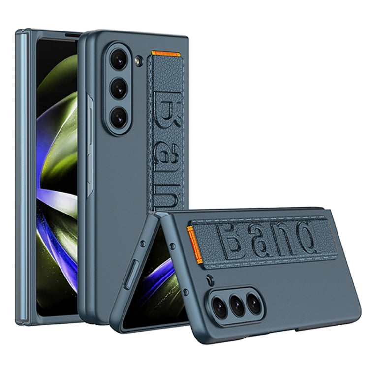 For Samsung Galaxy Z Fold5 5G GKK Ultra-thin Wristband Shockproof Phone Case with Holder(Green) - Galaxy Z Fold5 Cases by GKK | Online Shopping South Africa | PMC TechLife | Buy Now Pay Later Mobicred