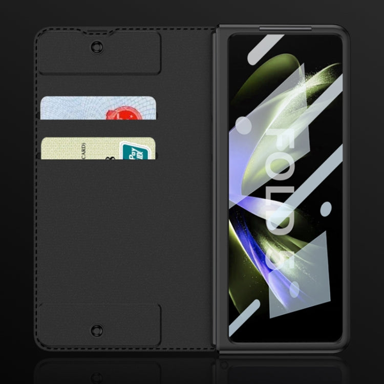 For Samsung Galaxy Z Fold5 5G GKK Screen Tempered Glass Film Armor Flip Leather Case with Pen Slot(Green) - Galaxy Z Fold5 Cases by GKK | Online Shopping South Africa | PMC Jewellery | Buy Now Pay Later Mobicred