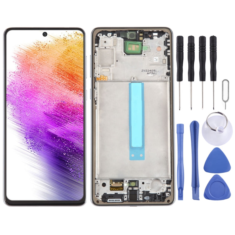 For Samsung Galaxy A73 5G SM-A736B OLED LCD Screen Digitizer Full Assembly with Frame - LCD Screen by PMC Jewellery | Online Shopping South Africa | PMC Jewellery