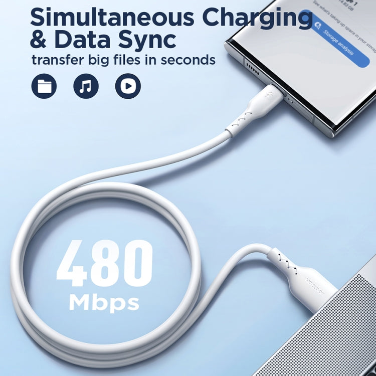 JOYROOM SA26-AM3 Flash Charge Series 3A USB to Micro USB Fast Charging Data Cable, Cable Length:2m(White) - Micro USB Cable by JOYROOM | Online Shopping South Africa | PMC Jewellery