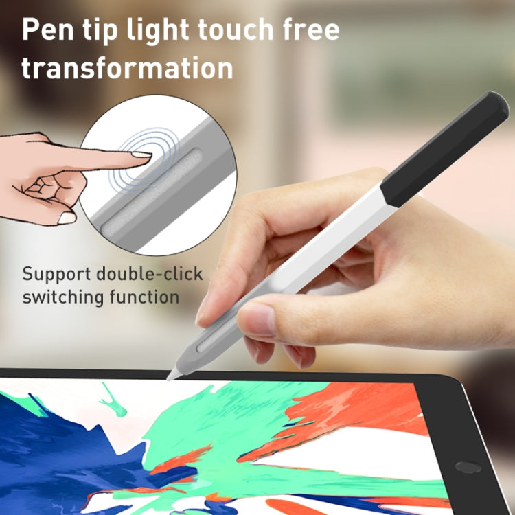For Apple Pencil 2 LOVE MEI Rainbow Liquid Silicone Protective Pen Case(Purple) - Pencil Accessories by LOVE MEI | Online Shopping South Africa | PMC TechLife