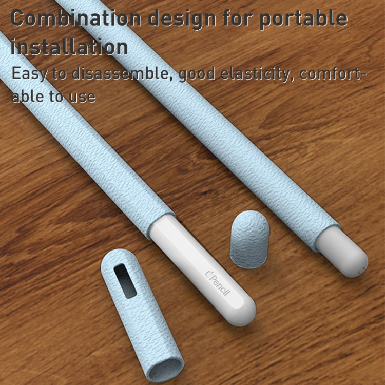 For Apple Pencil 1 LOVE MEI Frosted Leather Texture Silicone Protective Pen Case(Green) - free shipping - PMC TechLife - Order now!