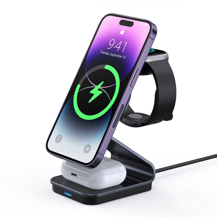 DUZZONA W15 15W 3 in 1 Transparent Magnetic Suction Wireless Charging Stand - free shipping - PMC TechLife - Order now!
