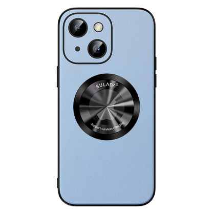 For iPhone 14 Plus SULADA Microfiber Leather MagSafe Magnetic Phone Case(Sierra Blue) - iPhone 14 Plus Cases by SULADA | Online Shopping South Africa | PMC Jewellery