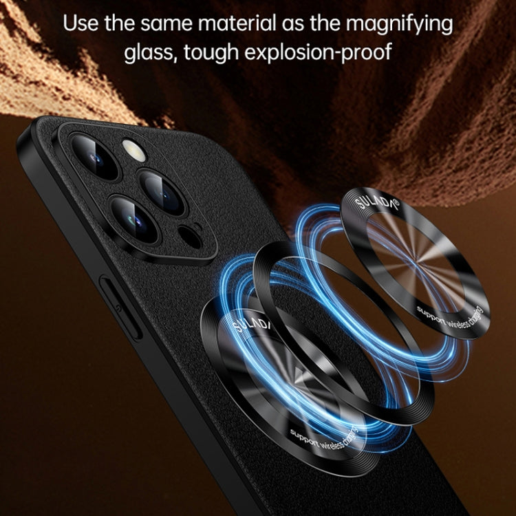 For iPhone 12 Pro SULADA Microfiber Leather MagSafe Magnetic Phone Case(Brown) - iPhone 12 / 12 Pro Cases by SULADA | Online Shopping South Africa | PMC TechLife | Buy Now Pay Later Mobicred