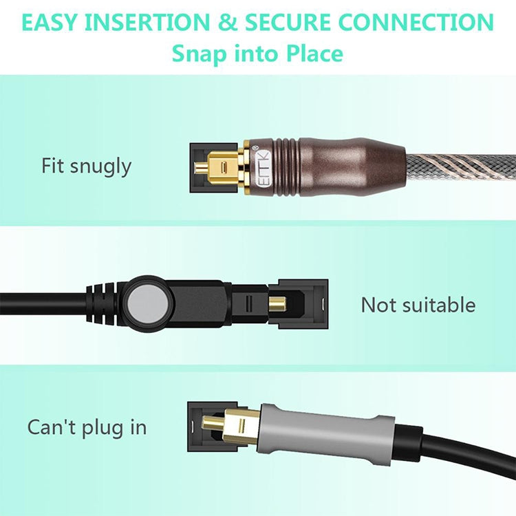 30m EMK OD6.0mm Toslink Square Port to Square Port TV Digital Audio Optical Fiber Connecting Cable - Audio Optical Cables by EMK | Online Shopping South Africa | PMC Jewellery | Buy Now Pay Later Mobicred