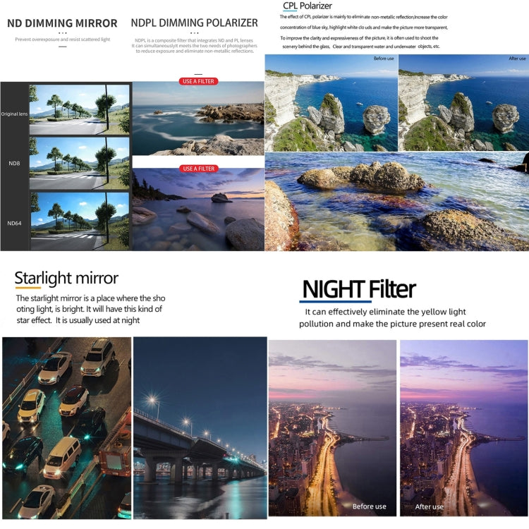 For DJI Mavic 3 Pro JSR KH Series Drone Lens Filter, Filter:STAR - free shipping - PMC TechLife - Order now!