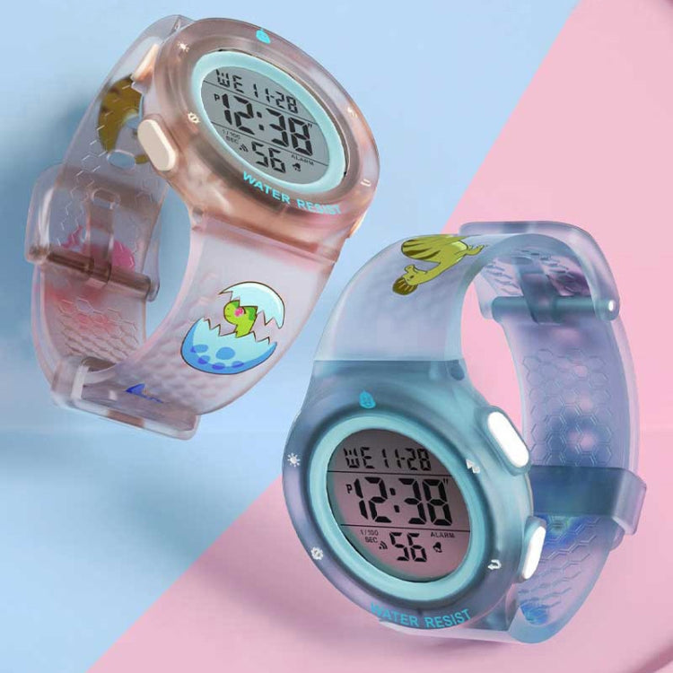 SPOVAN K01 Women Children LED Luminous Waterproof Electronic Sports Watch(Transparent Pink) - LED Digital Watches by SPOVAN | Online Shopping South Africa | PMC Jewellery