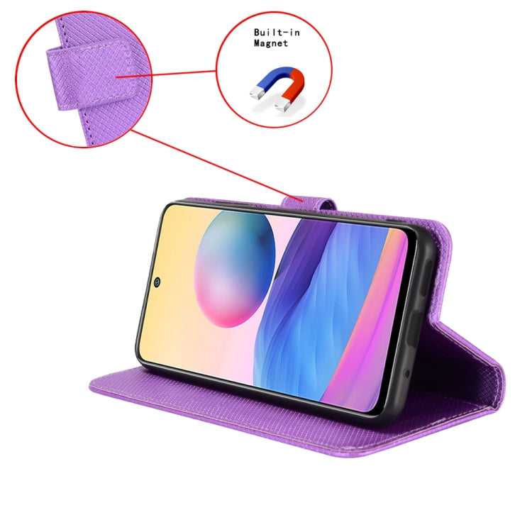 For Blackview Oscal C30 / C30 Pro Diamond Texture Leather Phone Case(Purple) - free shipping - PMC TechLife - Order now!