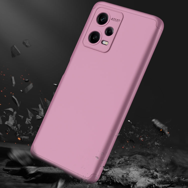 For Xiaomi Redmi Note 12 5G Global GKK Three Stage Splicing Full Coverage PC Phone Case(Rose Gold) - Note 12 Cases by GKK | Online Shopping South Africa | PMC Jewellery