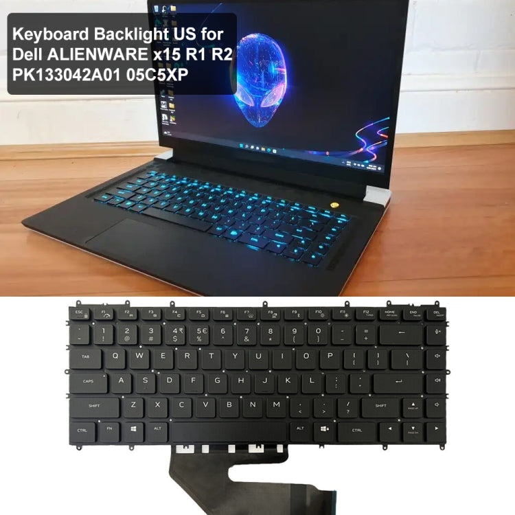 For Dell Alienware x15 R2 / R1 US Version Backlight Laptop Keyboard(Black) - Dell Spare Parts by PMC TechLife | Online Shopping South Africa | PMC TechLife | Buy Now Pay Later Mobicred