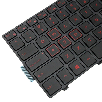 Backlight Laptop Keyboard For Dell 15-9550 / 15-3000 / 15-5542(Red Word) - Dell Spare Parts by PMC Jewellery | Online Shopping South Africa | PMC Jewellery