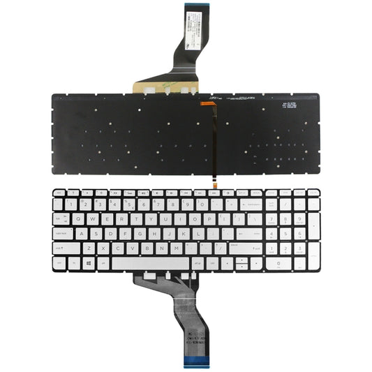 For HP 15-AB / 15-AK US Version Laptop Backlight Keyboard(Silver) - HP Spare Parts by PMC Jewellery | Online Shopping South Africa | PMC Jewellery