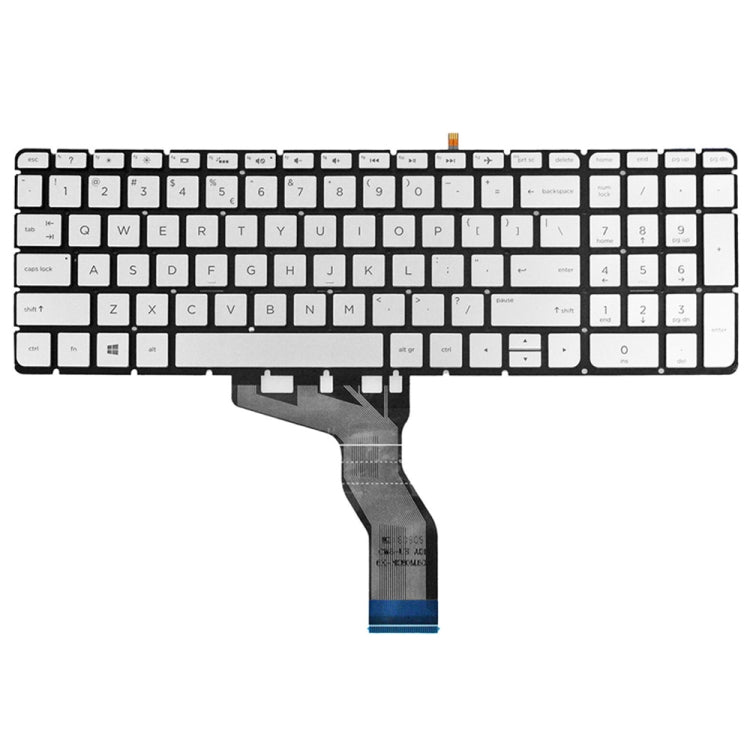 For HP 15-AB / 15-AK US Version Laptop Backlight Keyboard(Silver) - HP Spare Parts by PMC Jewellery | Online Shopping South Africa | PMC Jewellery